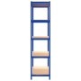 5-stöckiges Regal 3 Stück Stahl und blaues Sperrholz von vidaXL, Industrieregale - Ref: Foro24-3154175, Preis: 132,46 €, Raba...