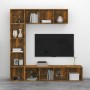 Regal-/TV-Schrank-Set 3-teilig Räuchereiche 180x30x180 cm von vidaXL, Bücherregale und Regale - Ref: Foro24-3152713, Preis: 1...