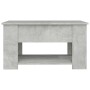 Mesa de centro madera de ingeniería gris hormigón 79x49x41 cm by vidaXL, Coffee table - Ref: Foro24-809714, Price: 90,67 €, D...