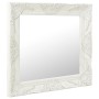 Espejo de pared estilo barroco blanco 60x60 cm