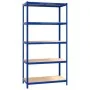 Regal 5 Ebenen 2 Einheiten Stahl und blaues Sperrholz von vidaXL, Industrieregale - Ref: Foro24-3154195, Preis: 123,46 €, Rab...