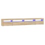 Mueble de TV con luces LED roble Sonoma 270x35x40 cm de vidaXL, Muebles TV - Ref: Foro24-3152748, Precio: 156,10 €, Descuento: %