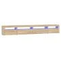 Mueble de TV con luces LED roble Sonoma 270x35x40 cm de vidaXL, Muebles TV - Ref: Foro24-3152748, Precio: 152,21 €, Descuento: %