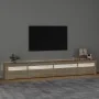 TV stand with LED lights Sonoma oak 270x35x40 cm by vidaXL, TV Furniture - Ref: Foro24-3152748, Price: 152,21 €, Discount: %