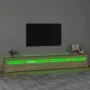 TV stand with LED lights Sonoma oak 270x35x40 cm by vidaXL, TV Furniture - Ref: Foro24-3152748, Price: 152,21 €, Discount: %
