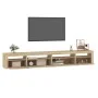 TV stand with LED lights Sonoma oak 270x35x40 cm by vidaXL, TV Furniture - Ref: Foro24-3152748, Price: 152,21 €, Discount: %
