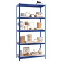 Regal 5 Ebenen, 3 Einheiten, Stahl und blaues Sperrholz von vidaXL, Industrieregale - Ref: Foro24-3154184, Preis: 160,03 €, R...