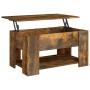 Couchtisch aus geräuchertem Eichensperrholz, 79 x 49 x 41 cm von vidaXL, Couchtisch - Ref: Foro24-819275, Preis: 78,26 €, Rab...