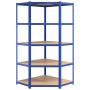 Regal 5 Ebenen, 3 Einheiten, Stahl und blaues Sperrholz von vidaXL, Industrieregale - Ref: Foro24-3154184, Preis: 160,03 €, R...