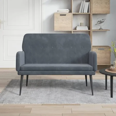 Banco de terciopelo gris oscuro 108x79x79 cm de vidaXL, Bancos - Ref: Foro24-351415, Precio: 124,99 €, Descuento: %