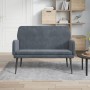 Banco de terciopelo gris oscuro 108x79x79 cm de vidaXL, Bancos - Ref: Foro24-351415, Precio: 128,84 €, Descuento: %
