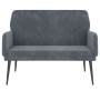 Banco de terciopelo gris oscuro 108x79x79 cm de vidaXL, Bancos - Ref: Foro24-351415, Precio: 128,84 €, Descuento: %