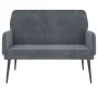 Banco de terciopelo gris oscuro 108x79x79 cm de vidaXL, Bancos - Ref: Foro24-351415, Precio: 124,99 €, Descuento: %