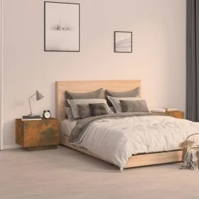 Mesita de noche madera contrachapada roble ahumado 100x35x40 cm de vidaXL, Mesitas de noche - Ref: Foro24-3152832, Precio: 50...