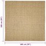 Alfombra de sisal para rascador 100x100 cm