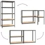 Sturdy 5-level shelves, 2 units, plywood and steel by vidaXL, Industrial shelving - Ref: Foro24-3154204, Price: 118,92 €, Dis...