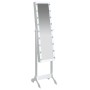 Standspiegel mit weißer LED 34x37x146 cm von vidaXL, Spiegel - Ref: Foro24-351766, Preis: 132,64 €, Rabatt: %