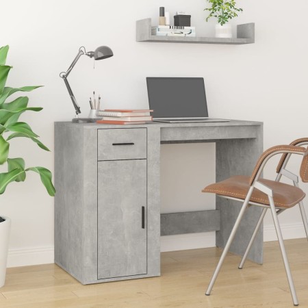 Escritorio de madera contrachapada gris hormigón 100x49x75 cm de vidaXL, Escritorios - Ref: Foro24-816788, Precio: 96,13 €