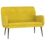 Banco de terciopelo amarillo 108x79x79 cm de vidaXL, Bancos - Ref: Foro24-351420, Precio: 142,71 €, Descuento: %