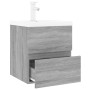 Sonoma gray plywood bathroom cabinet with sink by vidaXL, bathroom vanities - Ref: Foro24-3152862, Price: 171,22 €, Discount: %