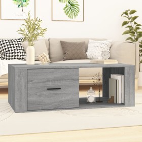 Mesa de centro madera contrachapada gris Sonoma 100x50,5x35 cm