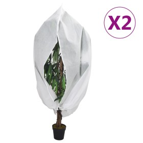 Cubiertas para plantas con cremallera 2 uds 70 g/m² 2,36x2 m