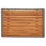 Set de muebles de jardín 3 pzas y cojines ratán sintético gris