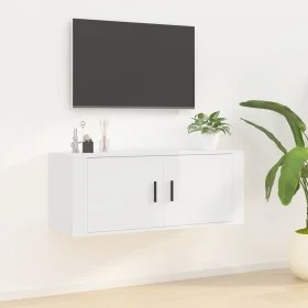 Glänzend weißer Wand-TV-Schrank 100 x 34,5 x 40 cm von vidaXL, TV-Möbel - Ref: Foro24-816634, Preis: 77,72 €, Rabatt: %