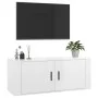 Glossy white wall TV cabinet 100x34.5x40 cm by vidaXL, TV Furniture - Ref: Foro24-816634, Price: 78,06 €, Discount: %