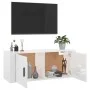 Glossy white wall TV cabinet 100x34.5x40 cm by vidaXL, TV Furniture - Ref: Foro24-816634, Price: 78,06 €, Discount: %