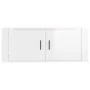 Glossy white wall TV cabinet 100x34.5x40 cm by vidaXL, TV Furniture - Ref: Foro24-816634, Price: 78,06 €, Discount: %