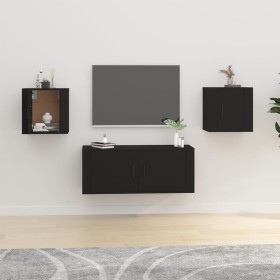 Muebles para TV de pared 2 uds negro 40x34,5x40 cm de vidaXL, Muebles TV - Ref: Foro24-816643, Precio: 47,72 €, Descuento: %