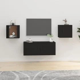 Wall TV cabinets 2 pcs black 40x34.5x40 cm by vidaXL, TV Furniture - Ref: Foro24-816643, Price: 47,24 €, Discount: %