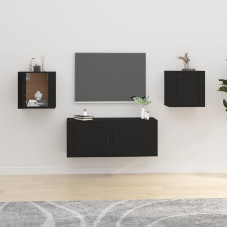 Wand-TV-Schränke 2 Stück schwarz 40x34,5x40 cm von vidaXL, TV-Möbel - Ref: Foro24-816643, Preis: 47,72 €, Rabatt: %