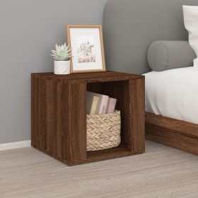 Nachttisch aus braunem Eichensperrholz, 41 x 40 x 36 cm von vidaXL, Nachttische - Ref: Foro24-816551, Preis: 31,42 €, Rabatt: %