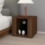 Brown oak plywood bedside table 41x40x36 cm by vidaXL, Nightstands - Ref: Foro24-816551, Price: 30,93 €, Discount: %