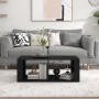 Mesa de centro madera contrachapada negro 100x50x36 cm de vidaXL, Mesas de centro - Ref: Foro24-816521, Precio: 50,63 €