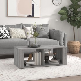 Mesa de centro madera contrachapada gris Sonoma 100x50x36 cm