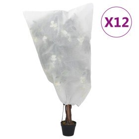 Cubiertas para plantas con cordón 12 uds 70 g/m² 0,8x0,8 m