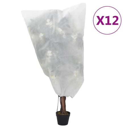 Cubiertas para plantas con cordón 12 uds 70 g/m² 0,8x1 m