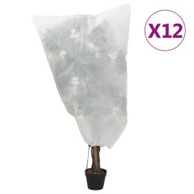 Cubiertas para plantas con cordón 12 uds 70 g/m² 0,8x1,2 m