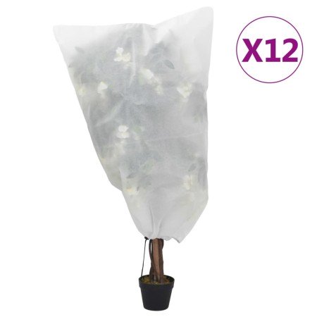 Cubiertas para plantas con cordón 12 uds 70 g/m² 0,8x1,2 m