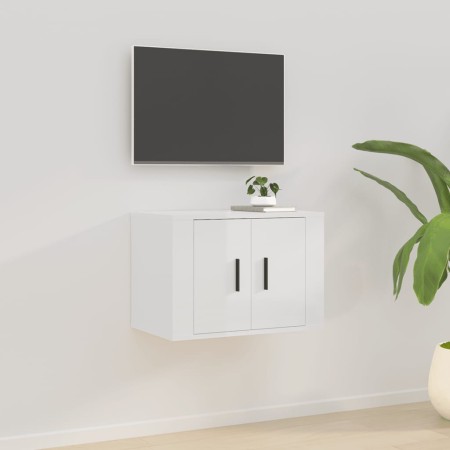 Mueble para TV de pared blanco brillante 57x34,5x40 cm de vidaXL, Muebles TV - Ref: Foro24-816618, Precio: 30,07 €, Descuento: %
