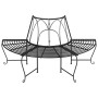 Semicircular garden bench 2 pcs black steel Ø159 by vidaXL, garden benches - Ref: Foro24-3095717, Price: 347,84 €, Discount: %