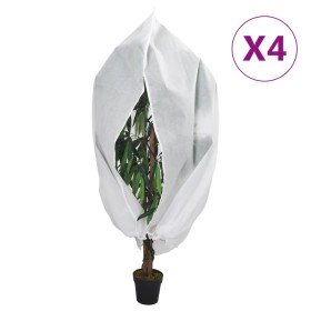 Cubiertas para plantas con cremallera 4 uds 70 g/m² 2,36x2 m