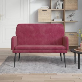 Rote Samtbank 108x79x79 cm von vidaXL, Banken - Ref: Foro24-351418, Preis: 140,32 €, Rabatt: %