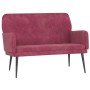 Banco de terciopelo rojo tinto 108x79x79 cm de vidaXL, Bancos - Ref: Foro24-351418, Precio: 139,16 €, Descuento: %