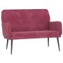 Banco de terciopelo rojo tinto 108x79x79 cm de vidaXL, Bancos - Ref: Foro24-351418, Precio: 138,59 €, Descuento: %