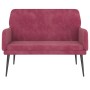 Banco de terciopelo rojo tinto 108x79x79 cm de vidaXL, Bancos - Ref: Foro24-351418, Precio: 139,16 €, Descuento: %