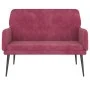 Banco de terciopelo rojo tinto 108x79x79 cm de vidaXL, Bancos - Ref: Foro24-351418, Precio: 138,59 €, Descuento: %